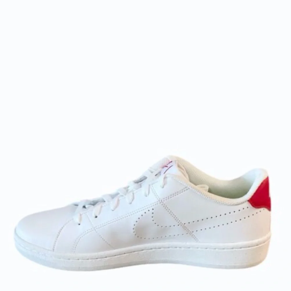 Nike Court Royale 2‎ Mens White Red Leather Sneaker Shoes Size 10